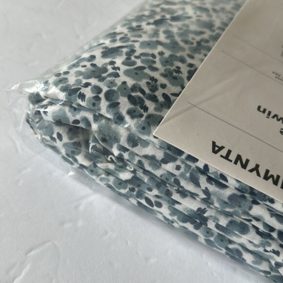 IKEA Vattenmynta Twin Duvet Cover and 1 pillow case set Blue Floral new - Picture 11 of 11
